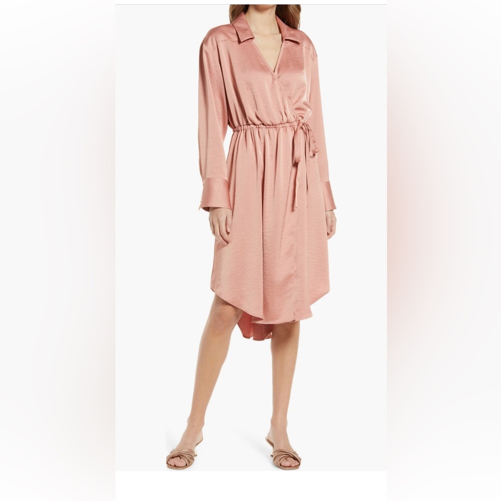 Halogen Dress - Pink Satin